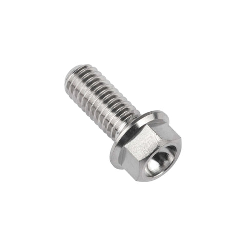 Ultra Lightweight Titanium Flange Bolts M6x15mm Grade 5 6Al4V For Motorcycle And Bike Use Pack Of 4 High Strength Fasteners with flange head