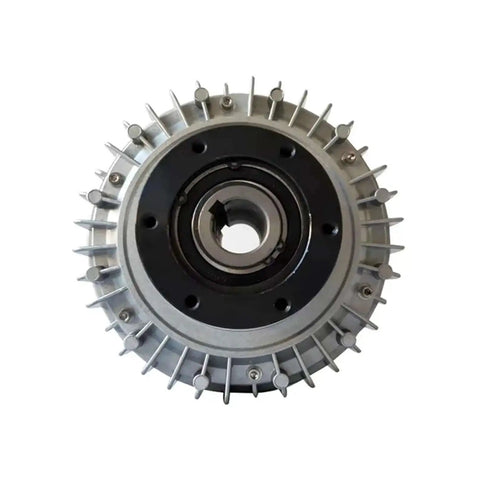 Magnetic Powder Clutch And Brake System With Hollow Shaft Housing, 24V Tension Controller For Precise Motion, front view