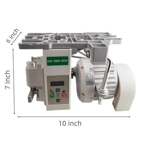 Industrial Brushless Sewing Machine Motor 110V 750W 1HP With Pure Copper Coils, side view showing dimensions and components.