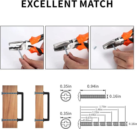 Installation guide for Champagne Bronze Cabinet Pulls 5 Inch Center to Center 128mm Zinc Alloy Drawer Handles with screws and dimensions.
