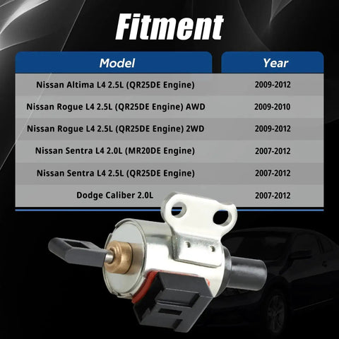 Brand New CVT Transmission Step Motor 2.0L 2.5L Replacement JF011E RE0F10E with compatibility chart for Nissan and Dodge models