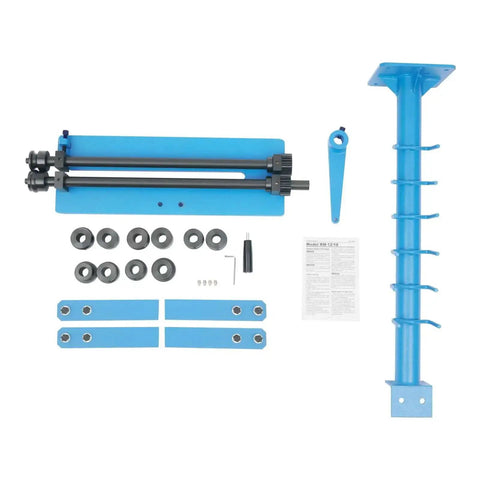 Heavy Duty Bead Roller For Sheet Metal, Manual Rotary Bender With 12 Dies, durable Q235 steel, parts and assembly hardware layout
