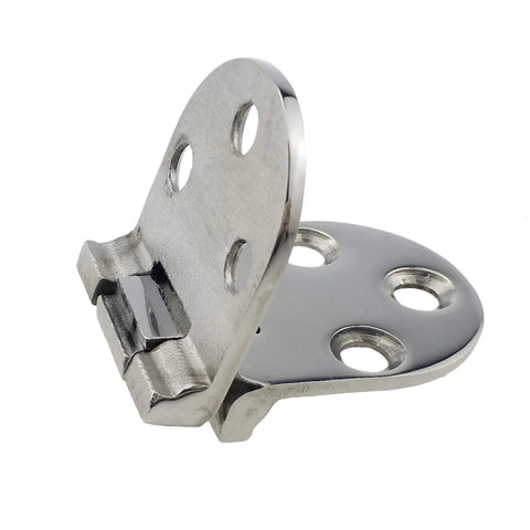 Door hinge pair, marine-grade 316 stainless steel, mirror-polished, 66mm x 29mm for boat and RV use.