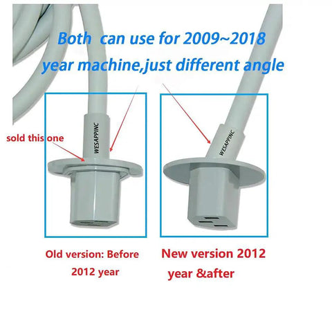 Replacement US Plug Extension Cable for Apple iMac G5 showing old and new versions for power supply compatibility.