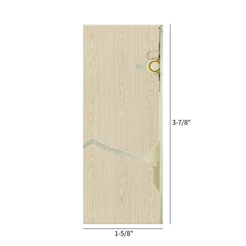 Pocket Door Edge Pull 4 Inch Flush Mount Handle In Brushed Brass Satin Brass Finish shown in door installation.