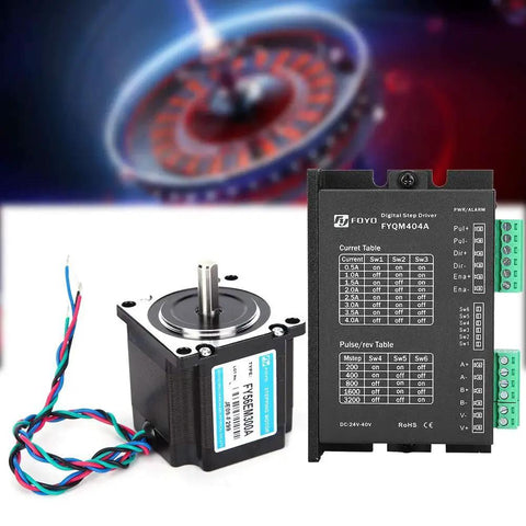 Nema 23 Stepper Motor 24V 3A High Torque 1 Nm Two Phase Motor with Driver, ideal for packaging equipment automation control.