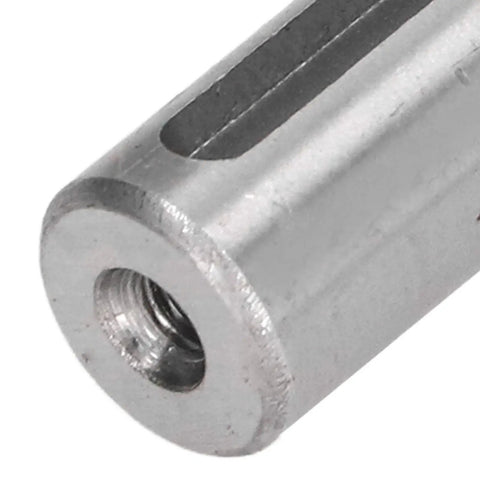 Close-up of a durable alloy steel shaft from the Beefy Alloy Steel Short Output Shaft Gear Speed Reducer Kit for NMRV040 RV040 Nema34 motors.