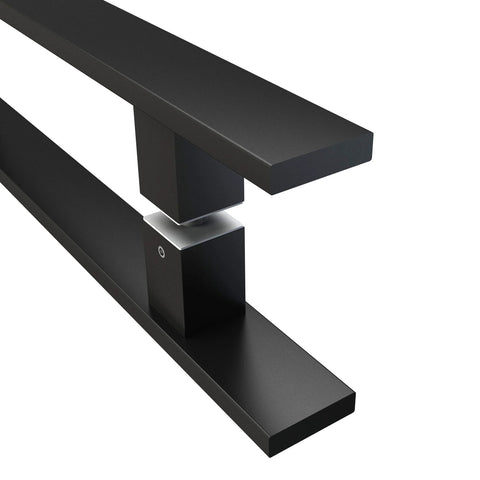 Heavy Duty 36 Inch Barn Door Push Pull Handle Made From Grade 304 Stainless Steel With Matte Black Finish Square Commercial Door Pull For Wood Or Glass Panels Tough As Nails For Entryways Front Offices And Home Use Anti Rust Durable
