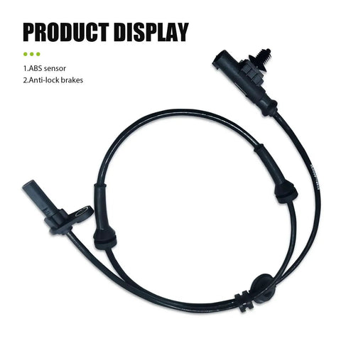 Ferianl wheel speed sensor, black ABS sensor with wiring harness for Heyue models (replacement for 3630050U2010)