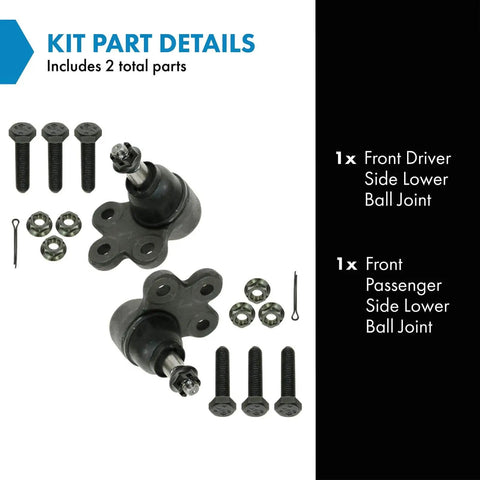 Two Front Lower Ball Joint Set for Buick Lesabre Park Avenue Riviera Cadillac DeVille Seville Oldsmobile Aurora Pontiac Bonneville Includes Driver And Passenger Side Joints