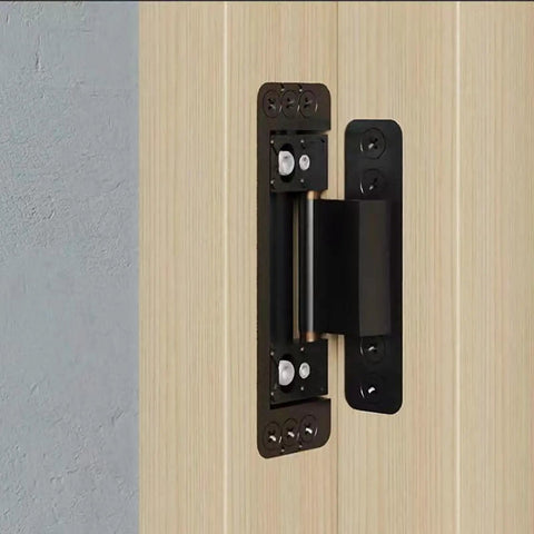 Ultra Thin Hidden Door Hinges Black For Secret Doors Invisible Concealed Butt Hinge Heavy Duty Adjustable Stealthy Flush Mount