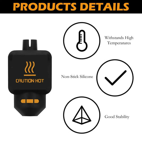 10 Pack Silicone Sock For P2S 3D Printer Hotend Cover Nozzle Boot with high temperature resistance and stability features.