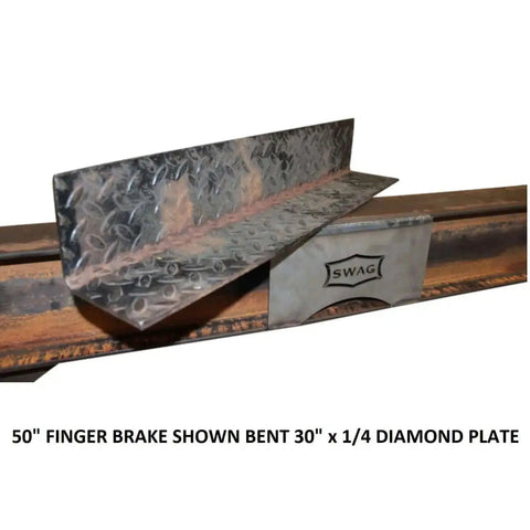 50 Inch Finger Press Brake DIY Builder Kit bending 30" x 1/4" diamond plate in garage metal fabrication, unassembled kit.