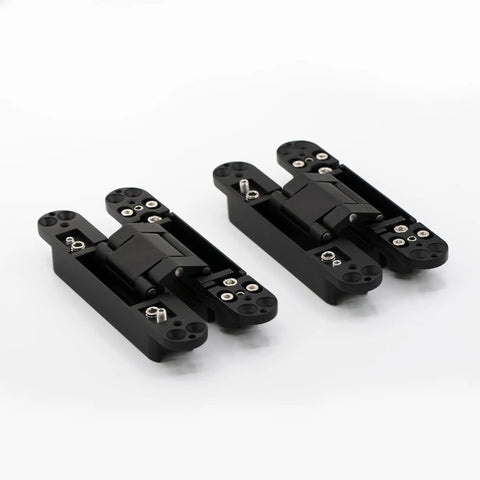Hidden Door Hinge Set Two Pack Heavy Duty Concealed Hinge Zinc Alloy 180 Degree Swing For Interior Or Exterior Doors