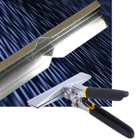 6 Inch Hand Seamer With Straight Jaw For Sheet Metal Bending And Flattening One Quarter Inch Bend Increment, black double dip grip handle