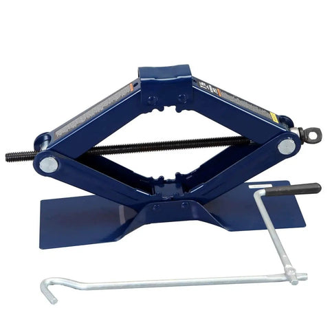 Steel Scissor Lift Jack Car Kit 1.5 Ton Capacity Portable Collapsible Floor Jack For Trunk Storage Heavy Duty Tire Change Tool blue