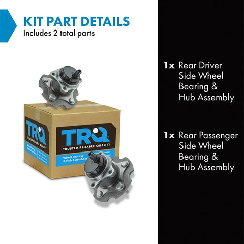 Rear Left And Right Wheel Bearing And Hub Assembly Set 2 Piece Ready To Install For Toyota RAV4 FWD 06-18 and more