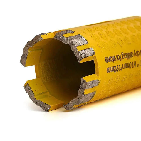 Close-up of Diamond Core Drill Bits For Stone And Granite With Turbo Segment Casaverde 1-3/8 Inch Pro Grade Laser Welded Drill Bit