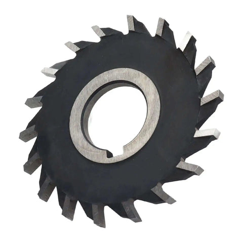 Beefy HSS Disk Shaped Milling Cutter Disc Set With 32mm Bore for gear cutting in metalworking, front view of 100x6mm precision tool