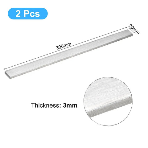 316L Stainless Steel Flat Bar Trim Strips 1/8 Inch Thick By 25/32 Inch Wide 12 Inch Long Brushed Finish for Kitchen DIY Crafts Projects, 2 pieces