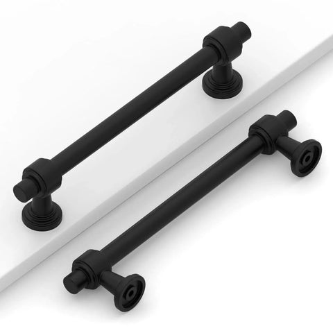 10 Pack 5 Inch Matte Black Cabinet Pulls For Kitchen Cabinets And Drawers Durable Aluminum And Zinc Alloy Hardware CK0081