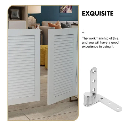 Heavy Duty Stainless Steel Door Pivot Hinges With Automatic Rebound for hidden doors, showing installed hinge on white door.