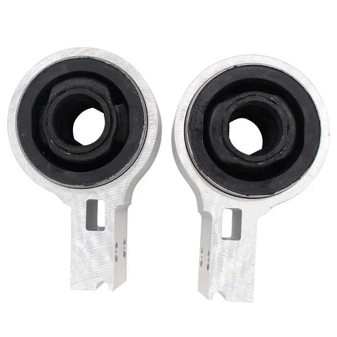 Pair of NewYall front lower rearward suspension control arm bushings with brackets for Ford Explorer Police Interceptor.