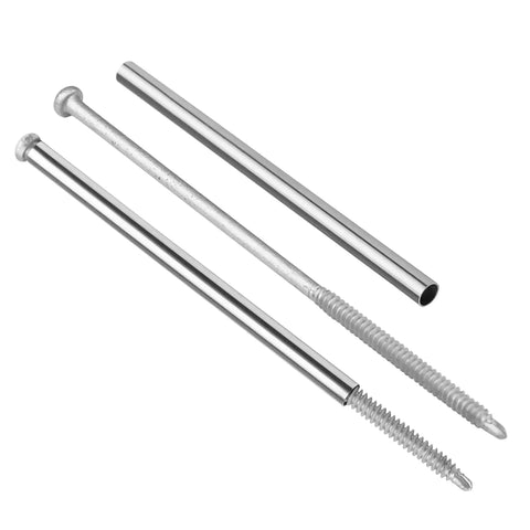 7 Inch Gutter Screws With Stainless Steel Ferrules And Driving Tool, 10 Pack For Eave Gutters, displayed in a close-up.