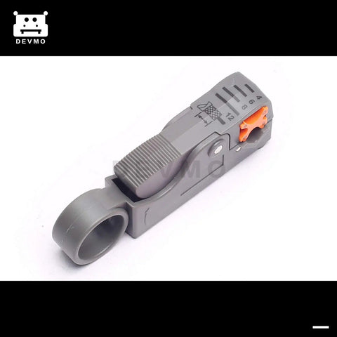 Universal Coax Cable Stripper Tool For RG6 RG8 RG58 RG59 RG8X LMR200 LMR240 And Similar Coax Cables, side view