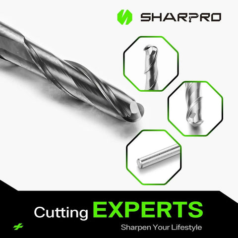 Carbide Ball Nose End Mill 2 Flute 1/8 Inch Shank AlCrN Coated High Speed Deep Cutting For Alloy Steel Stainless Steel And Cast Iron 3D