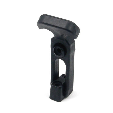 2 Pack Black T Handle Draw Latches With Screws For Hatch Enclosures, side view of black T-handle latch with mounting hole.