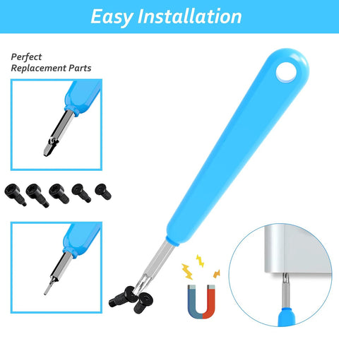 DIY Video Doorbell Screwdriver Kit With Blue Double Ended T6 T15 Bits And 20 Security Screws Replacement Tool for easy installation
