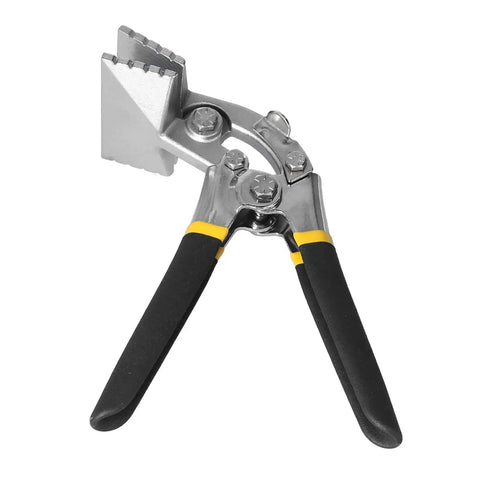 Alloy Steel Hand Seamer with folding pliers and rubber grip for sheet metal bending in HVAC window design 80mm straight or 80mm bent