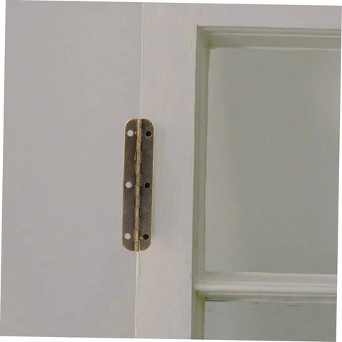Installed heavy duty piano hinge set 20 pcs for furniture and cabinets 180 degree ultra thin high load capacity LIFKOME in wooden door.