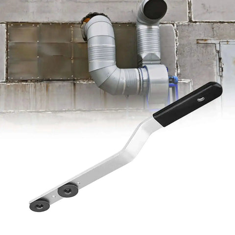16 Inch Metal Duct Stretcher Tool With Offset Handle And Sliding Washers For HVAC Ductwork Expanding And Shaping