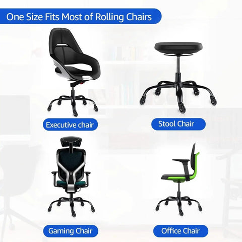 Different chair types with Heavy Duty Office Chair Base Replacement Bundle With 352 Lb Capacity, Smooth All Floor Rolling, Swivel Base