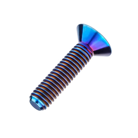 Burnt Blue Titanium Torx Countersunk Head Bolts Set 4Pc Grade 5 6AL4V M4 M5 M6 M8