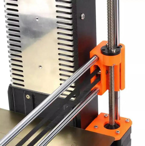 12mm Diameter Lead Screw With Brass Nut, 400mm Long, 2mm Pitch, 8mm Lead, shown installed in a DIY CNC machine setup