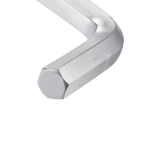 Close-up of flat head on Ball End 12mm Hex Key Wrench Long Arm L Shaped Allen Wrench 9.72 Inch CRV Steel for DIY use