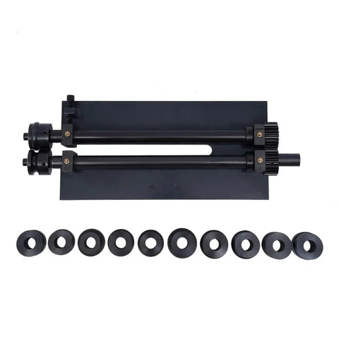 Pro Grade Heavy Duty Bead Roller Machine With 12 Inch Throat Depth, Manual Crank Operation, Includes 6 Dies, top view