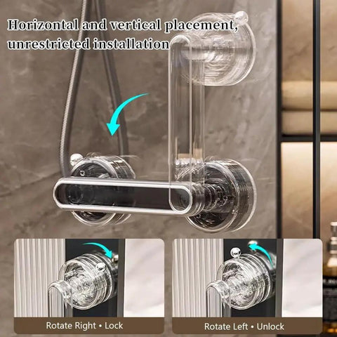 2 Pack Suction Cup Door Handles Punch Free Waterproof Removable Strong Hold for Windows Cabinets Bathrooms Kitchens installed view