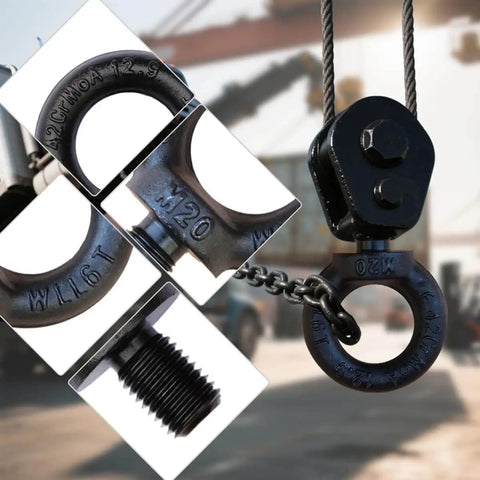 12.9 Heavy Duty Lifting Eyebolt For Trucks And Trailers Beefy 6 Ton Working Load Limit Thirteen Sixteenth Inch Eye Industrial Grade