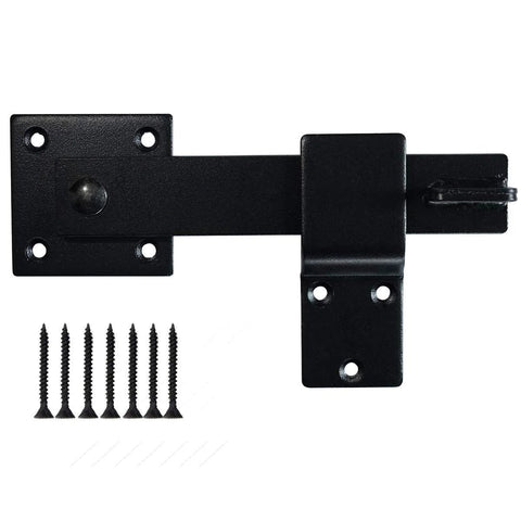 Heavy Duty 5.5 Inch Fence Gate Latch Barn Door Flip Hardware Wrought Iron Matte Black For Privacy And Security On Outdoor Fences