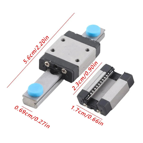Miniature Linear Rail 7mm Wide Slide Block For 3D Printer And CNC Machines Great For Tiny Rigs And Small Builds Lightweight Low Friction Bearing Steel Track Kit For Precise Motion