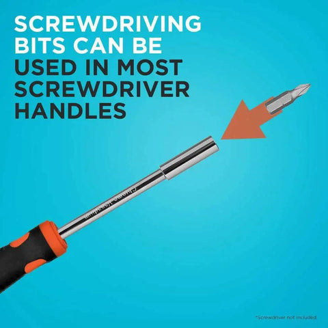 Do It All 46-Piece Drill And Screwdriver Bit Set For Home Projects, Versatile Kit For Wood Metal PVC Plastic With Bits From One Sixteenth Inch To Seven Thirty-Second Inch, Fits Most Drills And Impact Drivers, Black Decker - screwdriver bit insertion