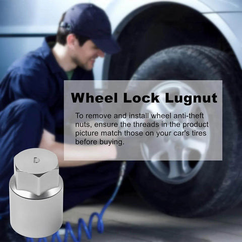 Locking Nut Remover Tool For Toyota And Lexus Wheel Locks, Pro Grade Wheel Lock Nut Socket Adapter displayed with car wheel and mechanic