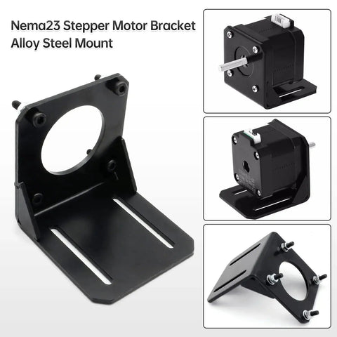 Nema 23 Stepper Motor Bracket Mount For CNC Machines And Routers Heavy Duty Steel Base Clamp 57mm Fit Alloy Steel Construction