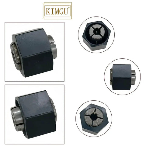 1/4-Inch Collet And Nut Replacement Kit Two Pack For Power Tools, 6.35mm Shank, Durable Steel, Quick Swap No Fuss Install