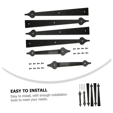 Premium Door Hinges Set For Garage And Shed Built To Last Gatuida Heavy Duty Easy To Install with screws and installation guide