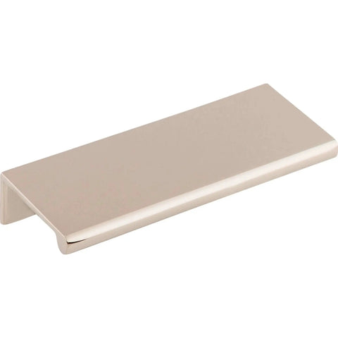 Mercer Collection 4 Inch Europa Tab Cabinet Pull In Brushed Satin Nickel With Center To Center Three Inches Overall Length Four Inches